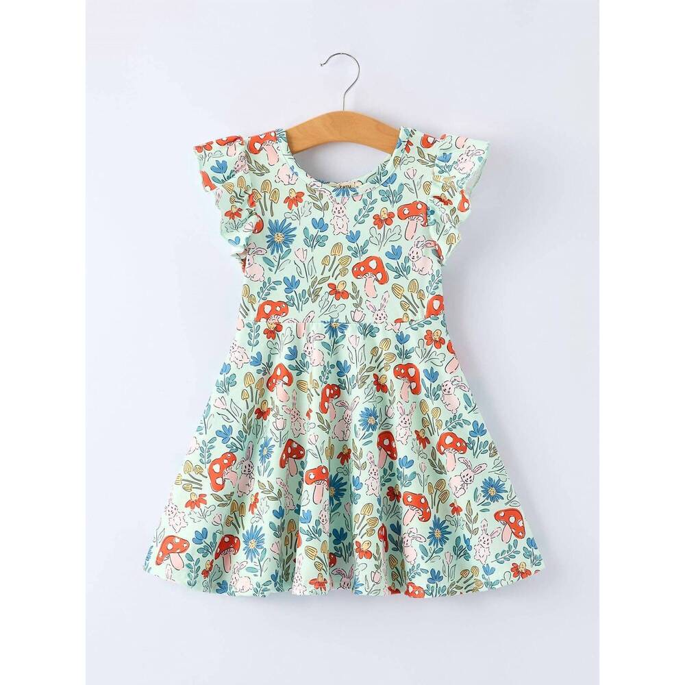 NEW RYLEE FAITH DESIGNS girls spring twirl dress in green